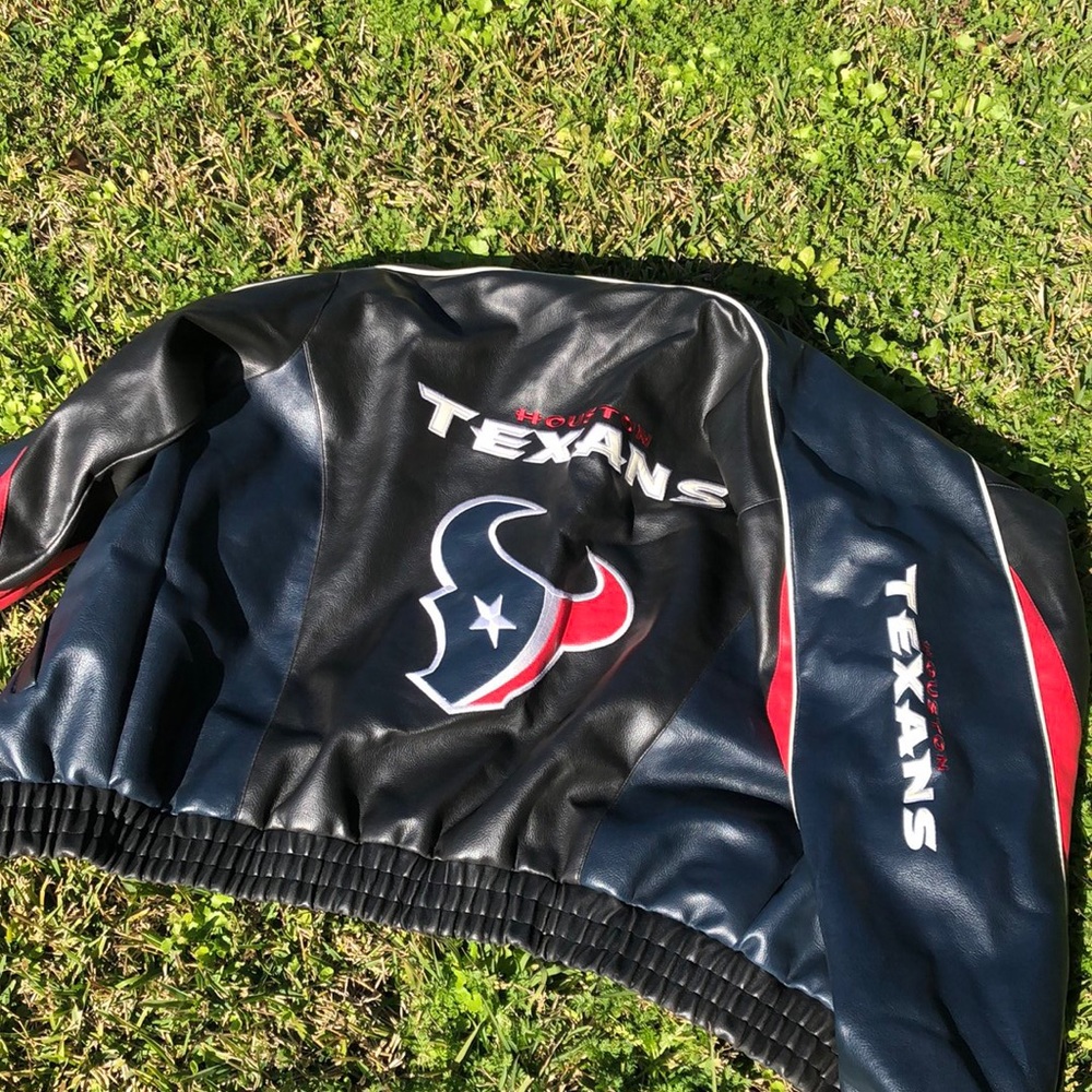 Houston Texans leather football jacket bomber